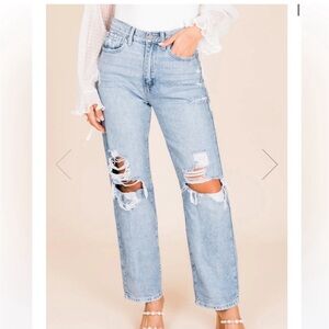 Pink Lily Cameron Light Wash Jeans - 27